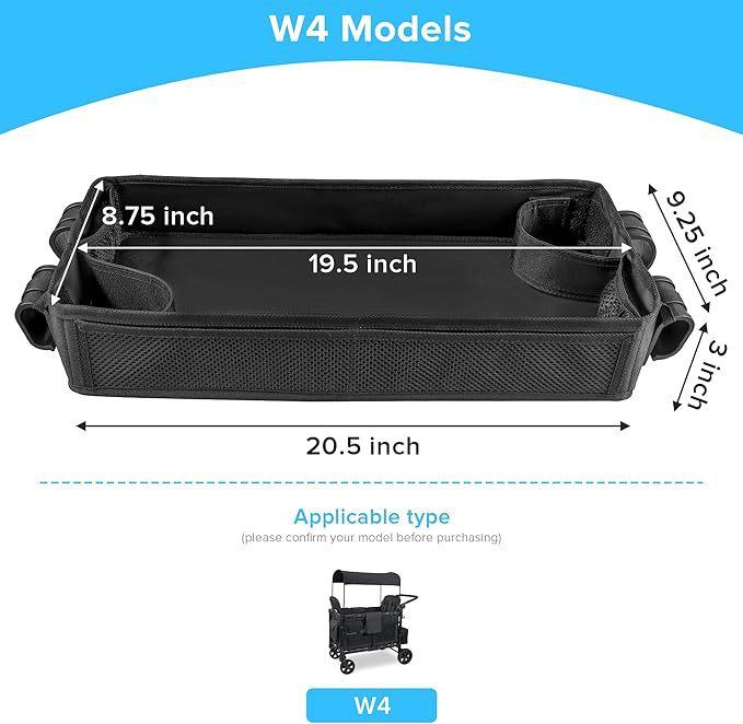 Поднос для закусок, подвесная сумка для тележки, легко моющийся универсальный поднос для закусок для тележки W4, аксессуары с подстаканником.