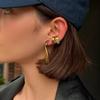 IngeSight.Z 2Style Классическая Роскошь Позолоченная 18K Нержавеющая Сталь Серьги-Капли Сияющий Цирконий Серьги с Подвеской в Виде Капли Воды Ювелирные Изделия