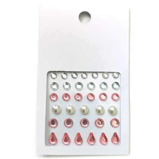 Наклейка для теней для век, невыцветающая наклейка для макияжа, плоская основа, красивые детские наклейки для макияжа глаз с искусственным жемчугом, женская поставка