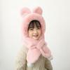 Windproof Kids Hat Hooded Scarf One-Piece Infant Beanies Cap Cute Winter Baby Hat Scarf