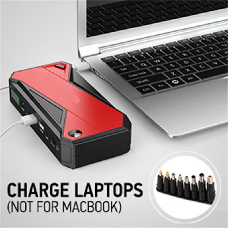 Djs50 800a 18000mah Портативный автомобильный стартер с ЖК-экраном Аварийное освещение Источник питания Usb