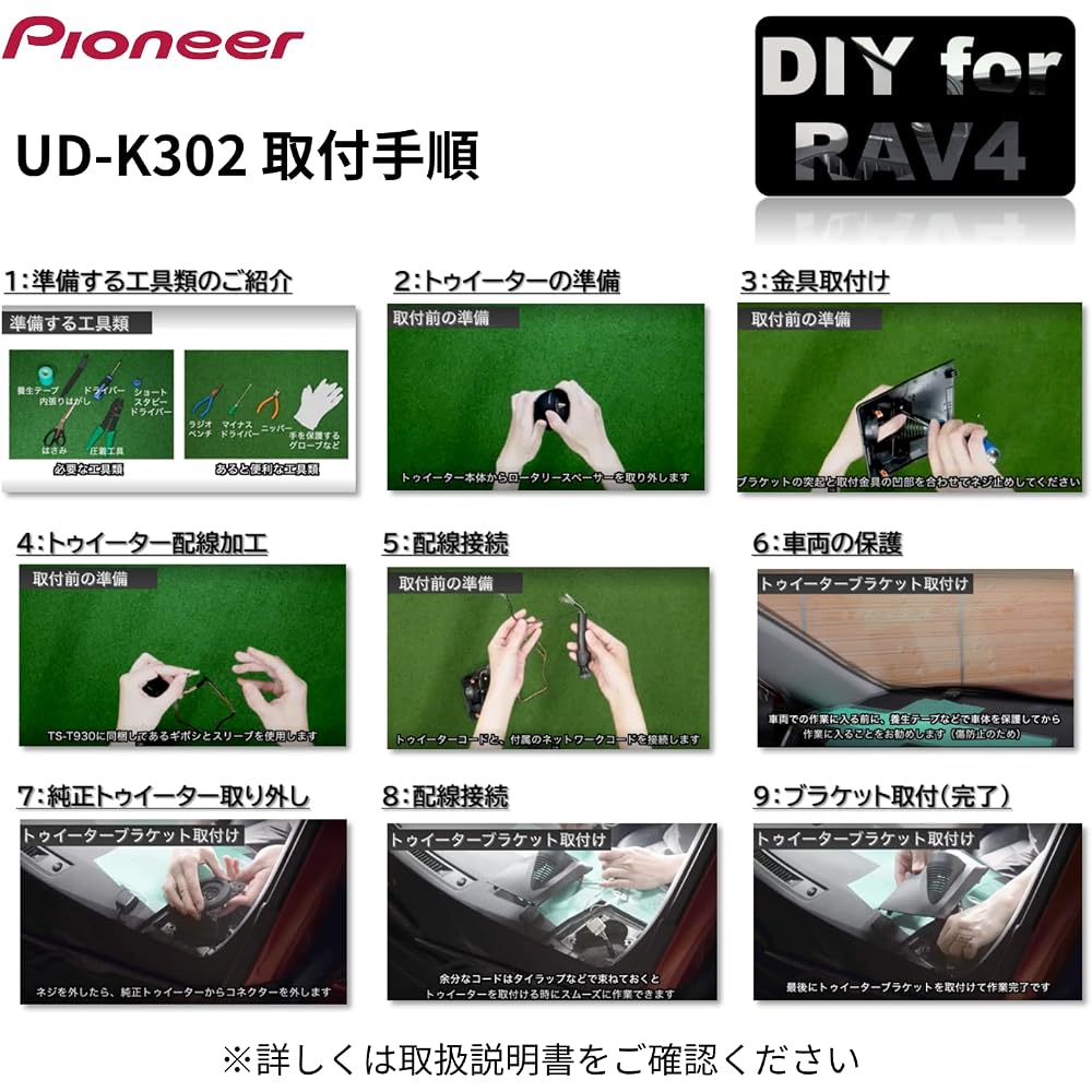 Pioneer Комплект для установки твитеров UD-K302 Специально для RAV4 Черный Carrozzeria