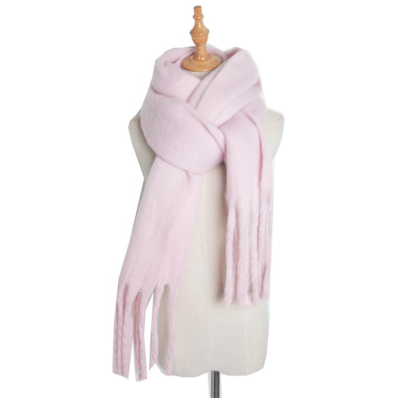 Luxury Winter Scarf Women Solid Cashmere Shawl Soft Elegant Lady Poncho Chuncky Pashmina Bufanda Tassel Echarpe Winter Clothing