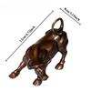 12cm Brass Ox Wall Street Bull Figurine Charging Stock Market Bull Statue Feng Shui Sculpture Home Office Decoration Gift