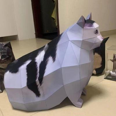 Максвелл Кот Котёнок Стерео Оригами Ручная работа DIY Oiiao Кот Бумажная модель Удивленный Котёнок Большой Ху Кот Бумажная модель