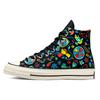 1970s Chuck Taylor All Star Print Trendy Versatile Casual High-Top Espadrilles Unisex Black and Blue