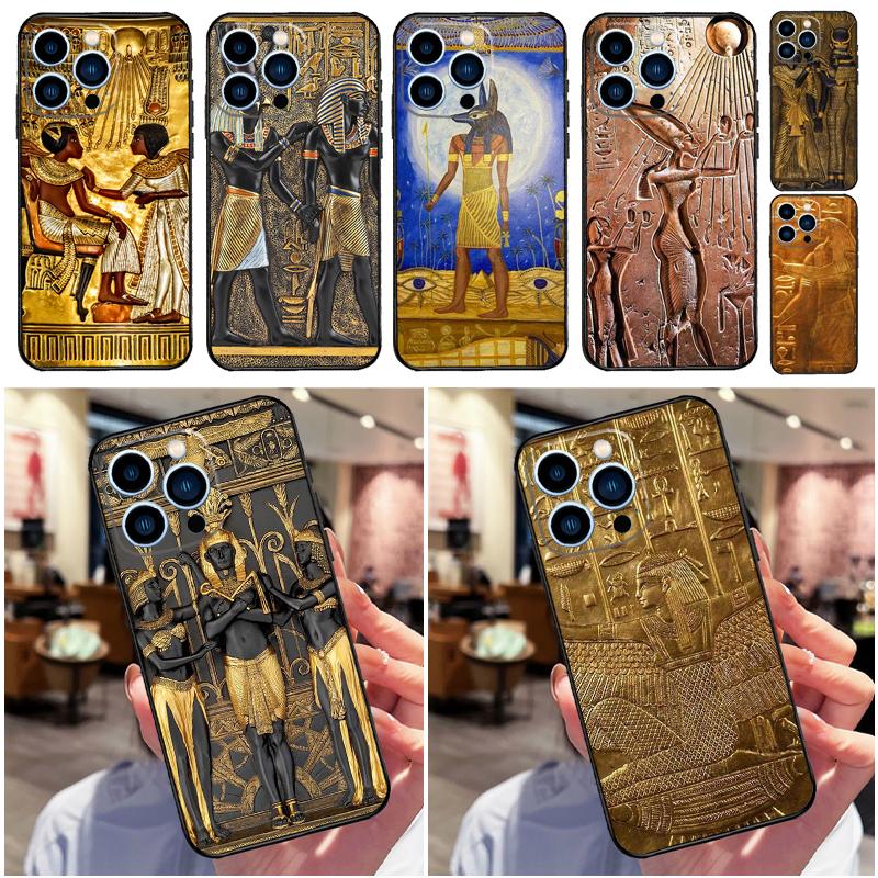 Чехол для телефона с фреской Фараона Египта Для iPhone 16 15 13 12 11 14 Pro Max Mini X XR XS MAX 14 Plus Чехол