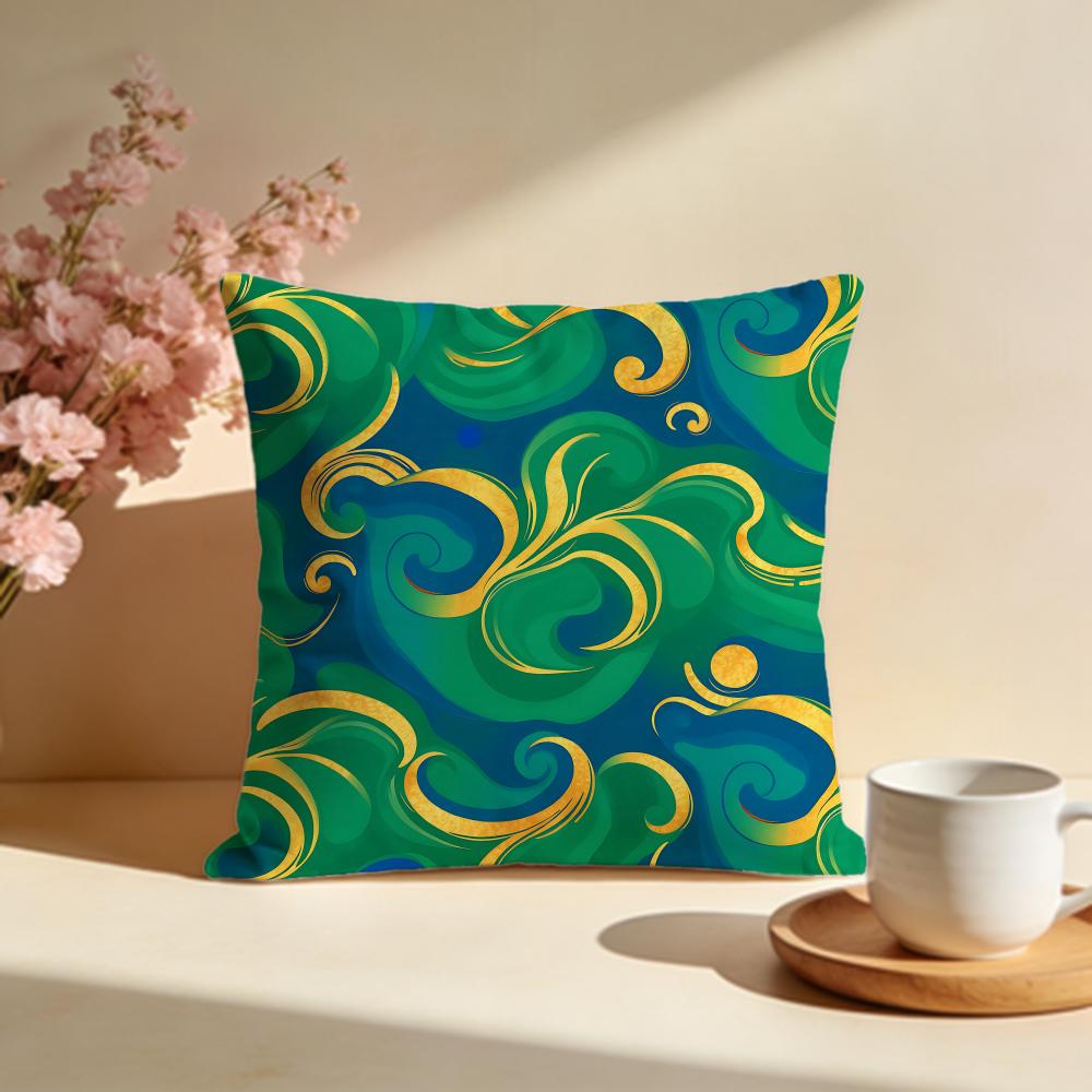 Opulent Glitter Fluid Pattern Cushion Cover Soft Pillow Cases for Home Bedroom Living Room Sofa