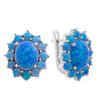 Silver Earrings with Opal 4.19ct (2151852)