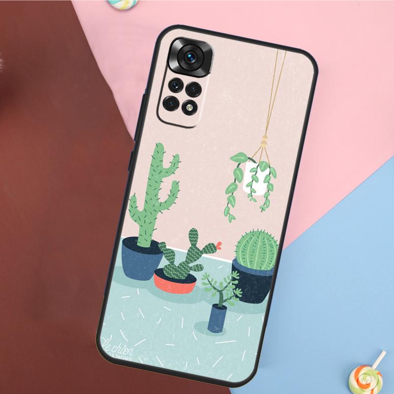 ЧЕХОЛ CACTUS BANANA РЕТРО ВИНТАЖ ЛЕТНИЙ для Xiaomi Redmi Note 14 13 12 9 10 11 Pro 9S 10S 11S 12S Redmi 14C 10C 12C 13C
