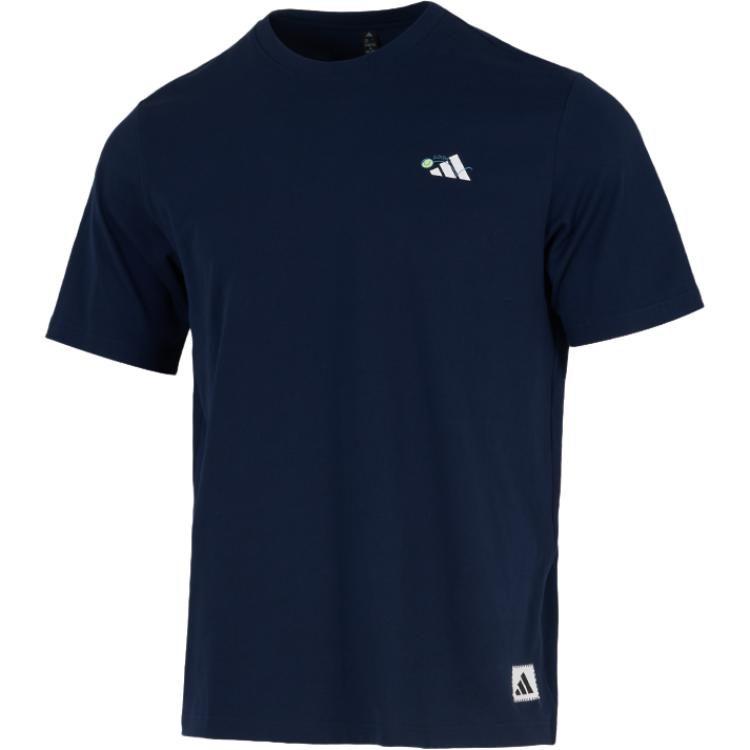 Adidas Sportlife T Shirts Men's Dark Blue Crew Neck Moderate KC5319