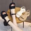 Small Height Increase Platform Sandals Female Summer New Fairy Style Casual Versatile Thick Heel Beach Shoes