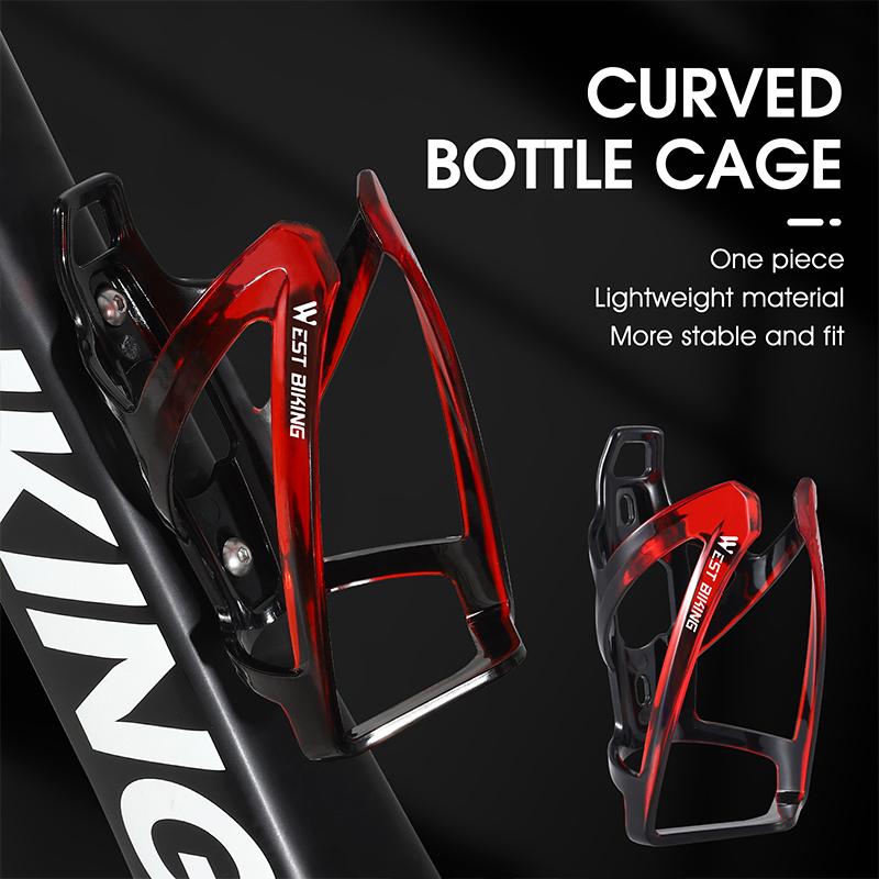 WEST BIKING 2pcs Bicycle Bottle Cage Multicolor Available Lightweight Cycling Water Bottle Holder MTB Road Bike Accessories Cup Holders 5