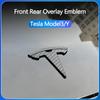 ДЛЯ Tesla Model 3 Model Y ABS Накладка-наклейка на автомобиль Крышка переднего капота Эмблема Рулевое колесо Задний значок багажника Модифицированное украшение