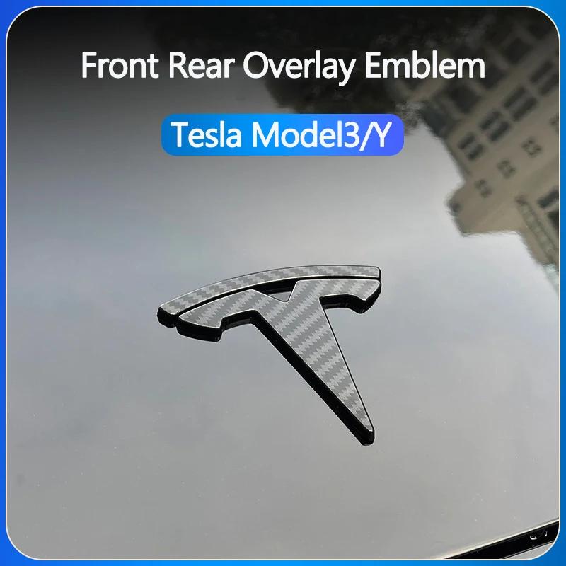 ДЛЯ Tesla Model 3 Model Y ABS Накладка-наклейка на автомобиль Крышка переднего капота Эмблема Рулевое колесо Задний значок багажника Модифицированное украшение