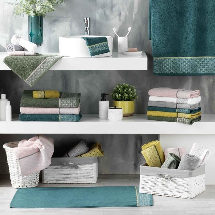 Tapis - Belin - Kaki - 50 x 85 cm - 100% coton éponge - Absorbant