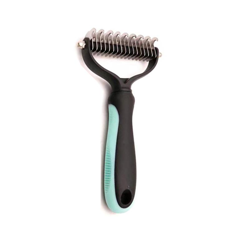 Pet Dog Comb Hair Remover, Cat Comb for Long Hair Curly Dogs, Undercoat Rake Dematting Brush, Pet Grooming Supplies