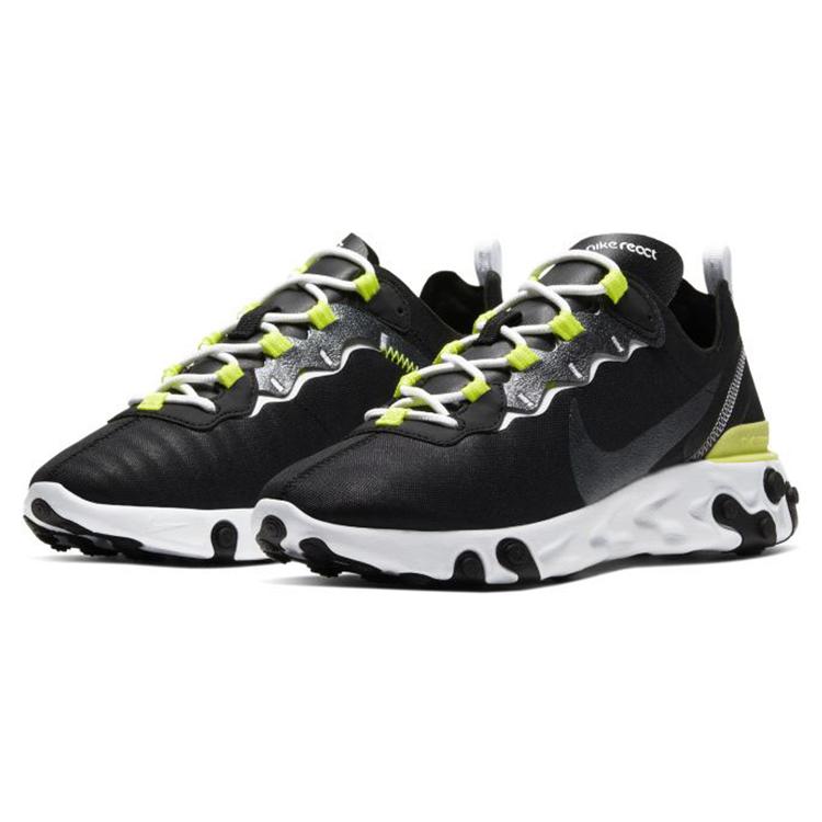 Nike React Element 55 Черный Лимонный Яд Женские CN3591-001