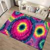 Colorful Tie-Dye Style Carpet with Vibrant Circular Patterns for Living Room Suitable for use as an anti-slip for living room bedroom sofas