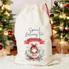 Custom Santa Sack Magical Fairy Christmas Stocking Merry Xmas Eve Holiday Decoration Kid Girl Birthday Gift Bag Baby Shower