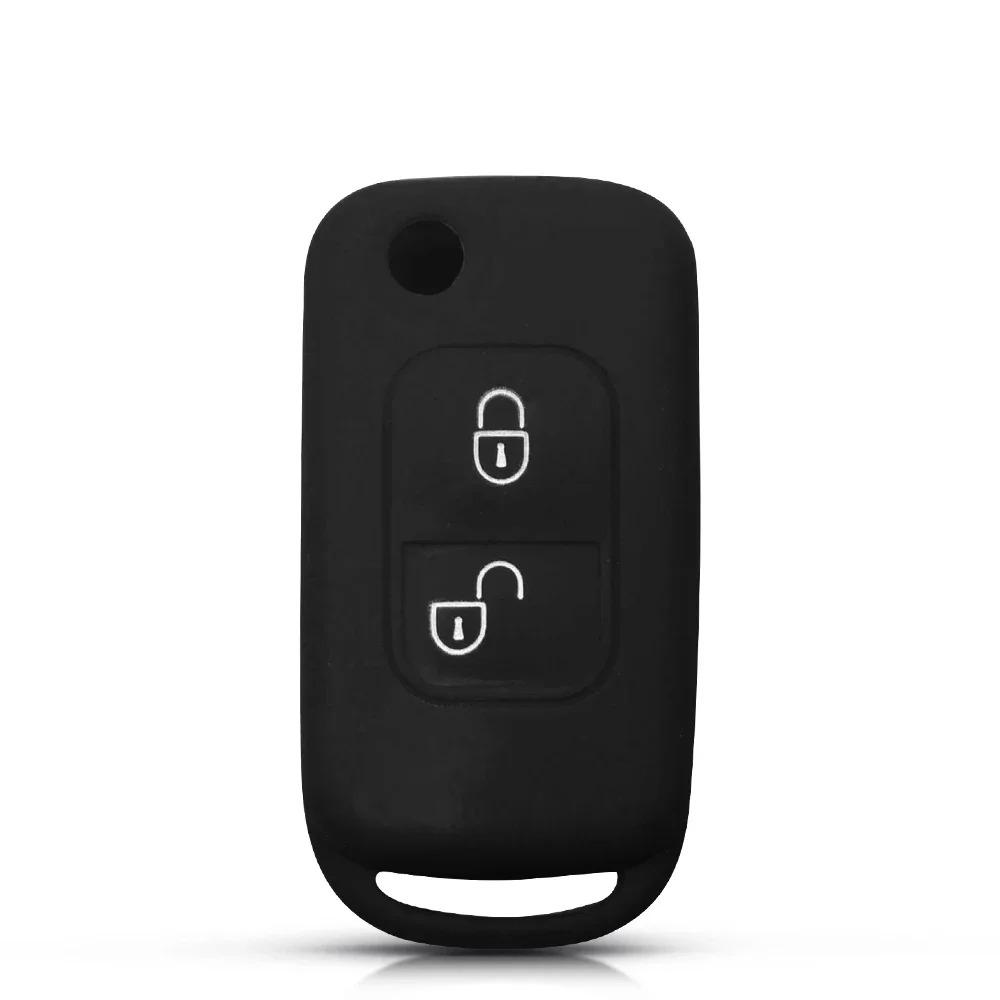 Для Mercedes Benz SLK E113 ACES W168 W202 W203 AC Class 2 Button Remote Folding Key Cover Case Fobs Shell Holder Silicone