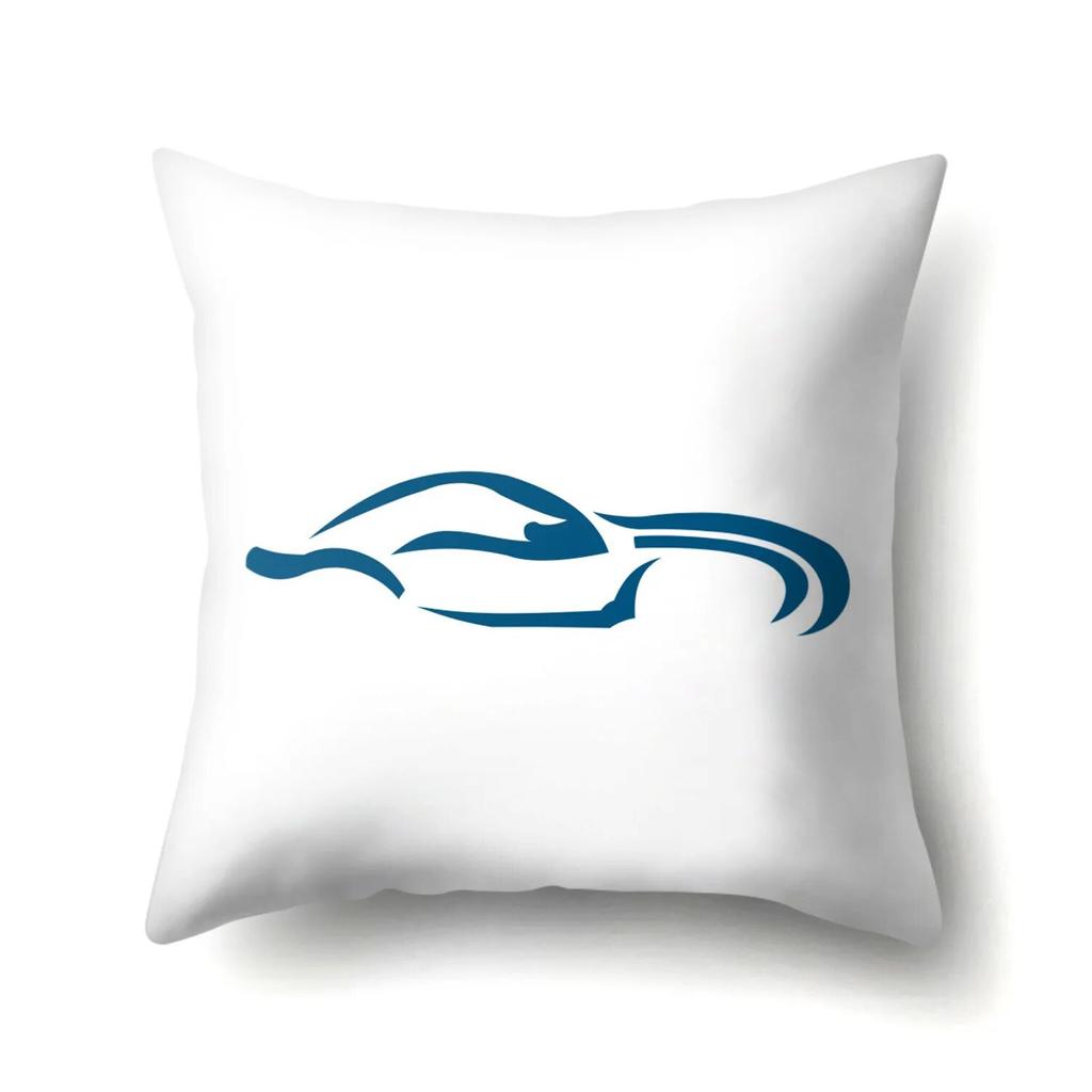 Sports Car Striped Pillowcase Office Cushion Cover Living Room  Waist
