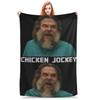 Флисовые пледы Chicken Jockey, Пледы для игры в зомби для кровати, автомобиля, Легкое тонкое одеяло для спальни,
