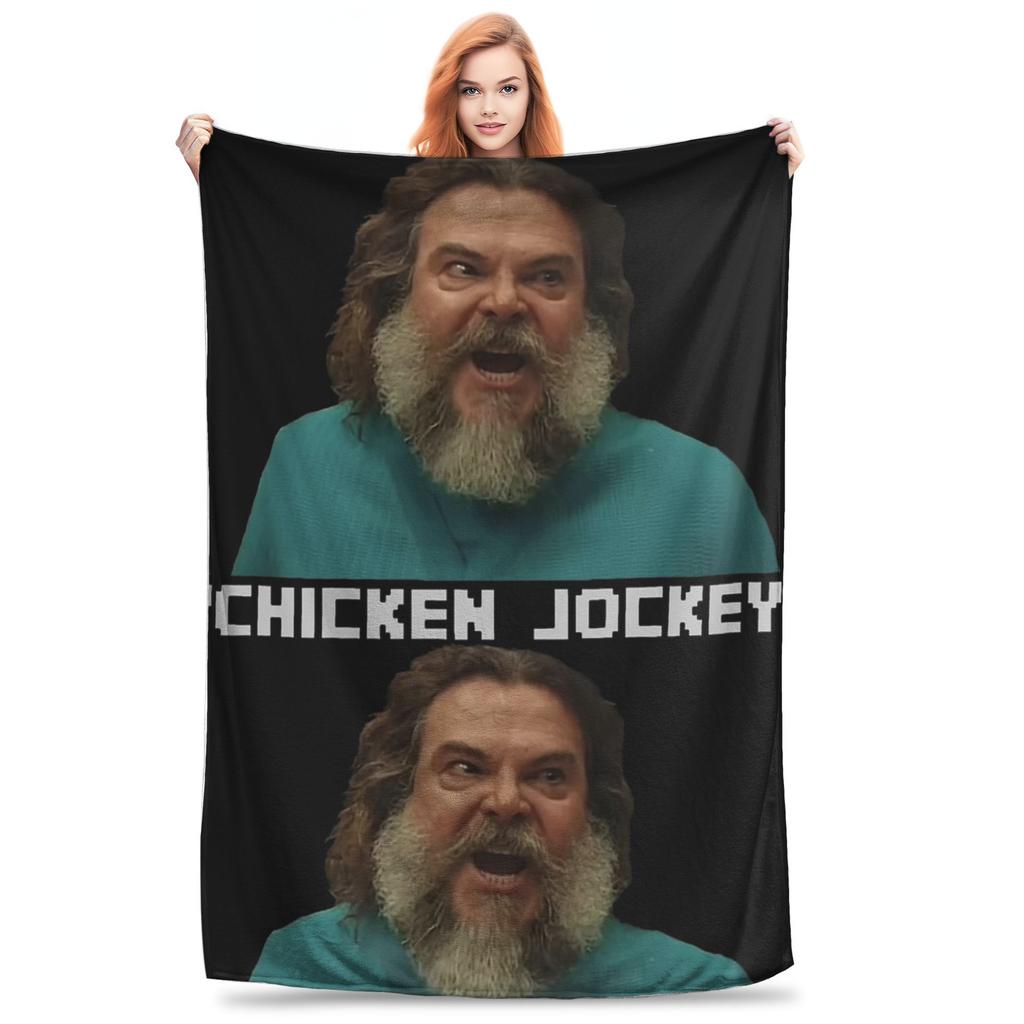 Флисовые пледы Chicken Jockey, Пледы для игры в зомби для кровати, автомобиля, Легкое тонкое одеяло для спальни,