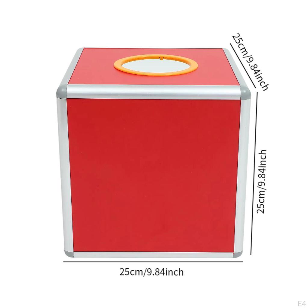 Ballot Box Lottery Aluminum Alloy Ticket Raffle with Slot Storage