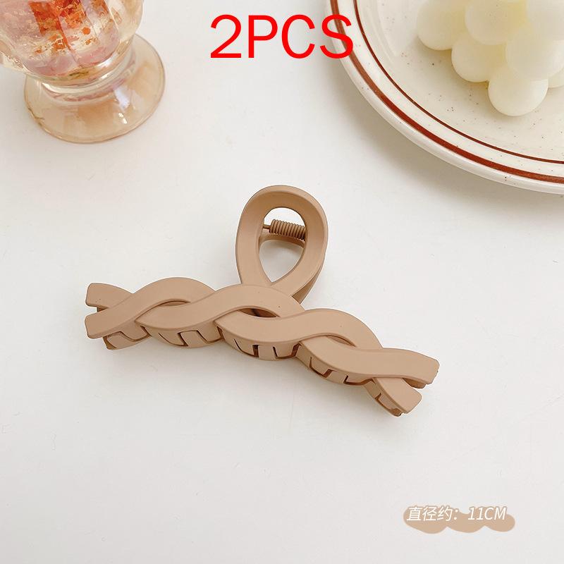 2 шт., комплект головных уборов премиум-класса, новые женские модные зажимы для волос, кофейные, черные, акриловые, большие заколки для волос, зажим для женщин, заколка, аксессуары для волос