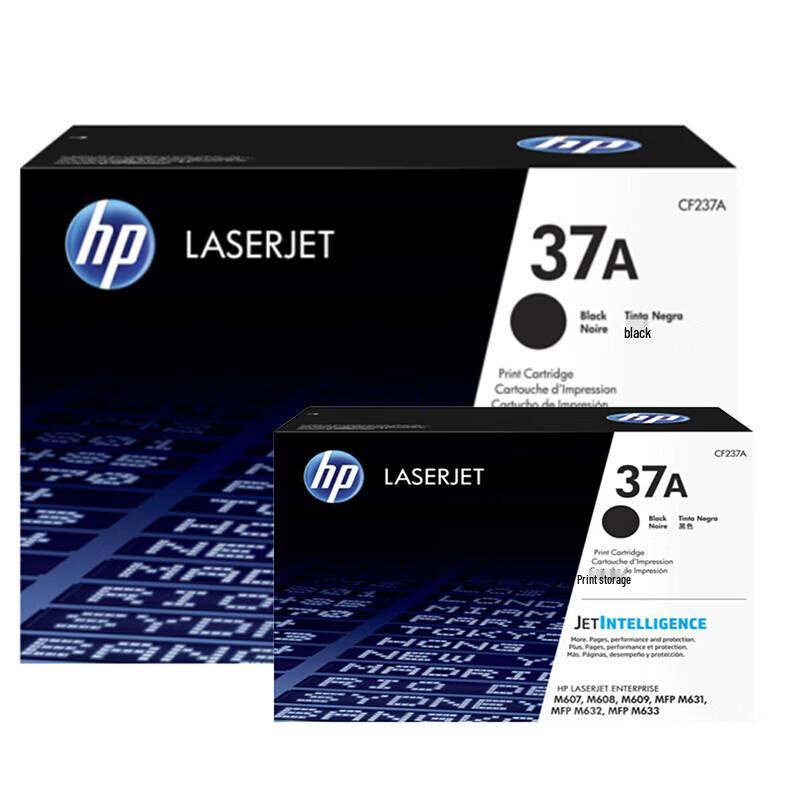 HP Оригинальный черный картридж с тонером CF237A 37A