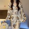 Spring and Autumn Women's Pajamas Homewear Set of Girls Students Female Thin Section of Simple Wind Pajamas Homewear