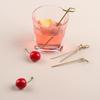 100pcs Household Kitchen & Bar Party Decoration Stick Cocktail Picks Bamboo Knot Skewers Fruit Forks