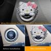 YOLRIND Car Push Start Button Cover, Cute Cat Glitter Car Accessories for Women Engine