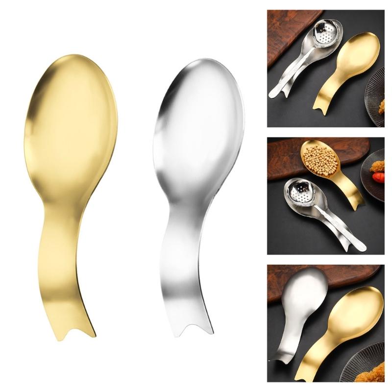 Stainless Steel Spoon Rest Ladle Holder For Kitchen Cooking Utensils Spatula Rack Corrosions Resistant Dishwasher Safe