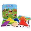 Children'S Early Education Puzzle Magnetic Magnetic Tangram Wooden Puzzle Colorful Puzzle Kindergarten Teaching Aids Intellectual Toys