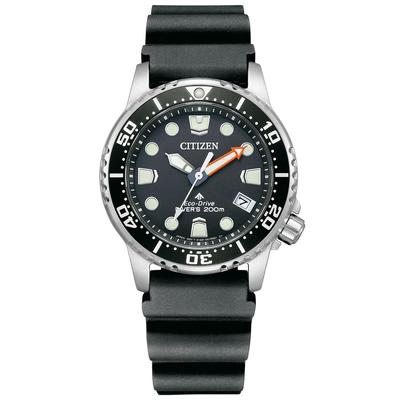 [CITIZEN] Promaster Photovoltaic Eco-Drive Diver 200m Водонепроницаемый черный для мальчиков, размер мужской EO2020-08E