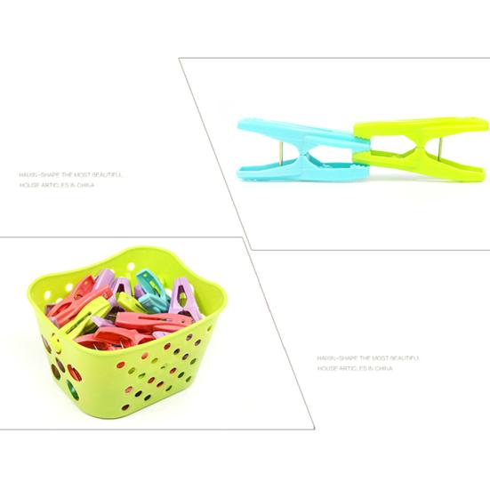 30 шт. прищепки + пластиковая корзина для сушки зажимы для одежды носки брюки прищепки для рубашки