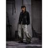 American Streetwear Cropped Denim Jacket Men Women 2026 Fall Loose Fit Turn Down Collar