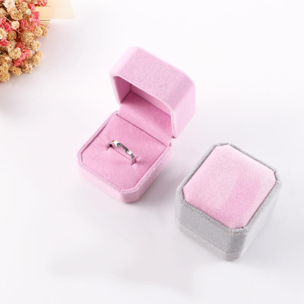 Packaging Box Square Ring Holder Box Storage Organizer Earring Display Case Ring Box Jewelry Box
