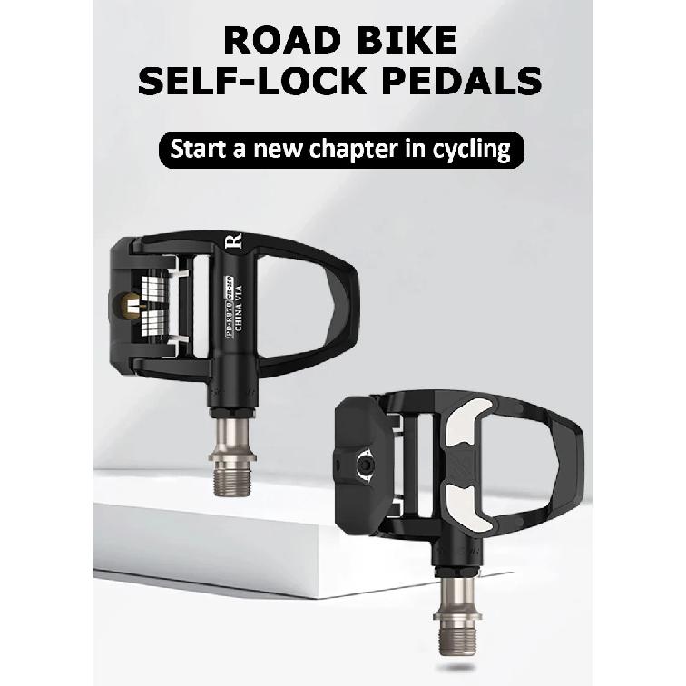 BUCKLOS Road Bike Pedals Self-locking Pedal Carbon Bicyle Clipless Pedal with Cleats Ultra-Light Nylon Professional Cycling Part