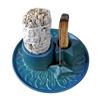 Ceramic Incense Burner for Palo Santo Sticks Incense Stick Holder with Ash Catcher Tray Multi-Functional