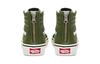 Vans SK8 Зеленые Высокие Кеды для Скейтбординга с Молнией, Износостойкие, Для Детей 3-7 Лет VN0005VSBZ4