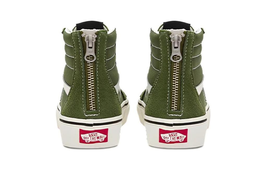 Vans SK8 Зеленые Высокие Кеды для Скейтбординга с Молнией, Износостойкие, Для Детей 3-7 Лет VN0005VSBZ4