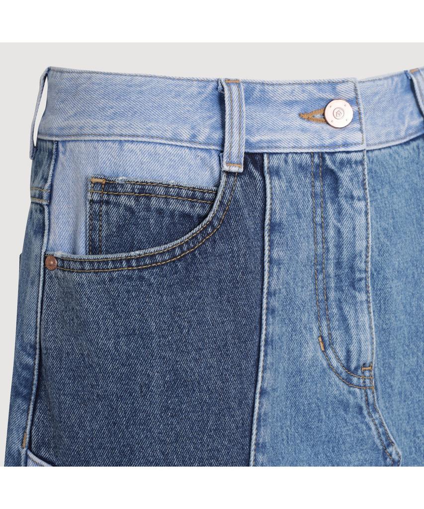LUCKY CHOUETTE Color Patch Denim Long Skirt (Blue) Lfpds25210Bux