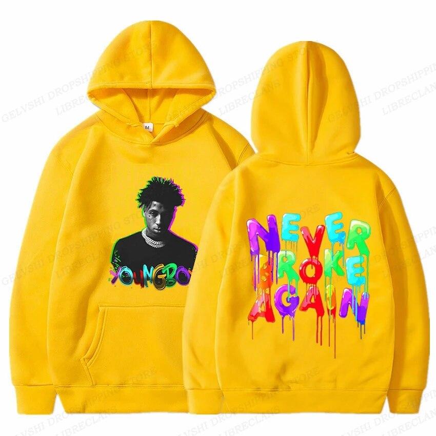 Rapper YoungBoy Hoodie Unisex Fashion Hoodie Never Broke Again Hoodies Sweatshirt Women Sweats Letter Pullovers Clothes Unisex Coats