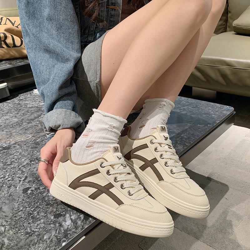 Fashion Little White Shoes Women's Casual Versatile Spring 2025 Korean Version Flat Baseplate Shoes Women's Sports Shoes Ins Breathable