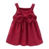 Kichkintoy Bolalar Chaqaloq Qiz Kamonli Korduroy Kombinezon Libos Kiyimlar Frantsuzcha Kombinezonlar Yoqimli Kamonli Osma Libos Kiyim 2-8T