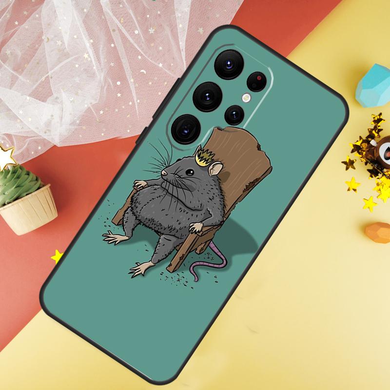 Милый Мультяшный Животный Крыса Чехол Для Телефона Для Samsung Galaxy S25 S24 S21 S20 S22 S23 Ultra S9 S10 Plus S25 FE Чехол