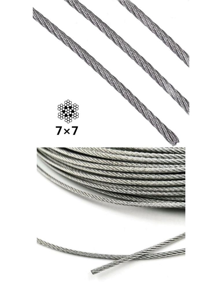 Flexible, wear-resistant, hot-dip galvanized steel wire rope; corrosion and rust-proof for water pumps, forestry, fishery, and animal husbandry.
